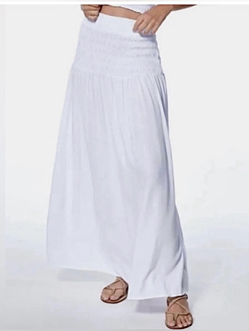 Young Fabulous & Broke Orchard Bando Skirt in White Size L NWT